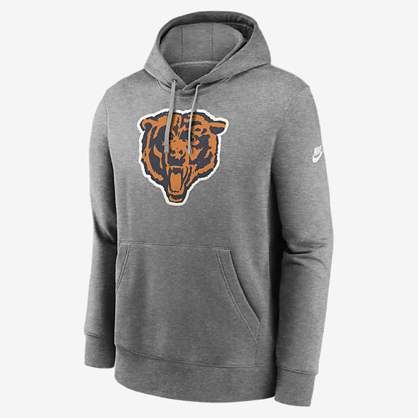 Grey Chicago Bears Hoodies. Nike